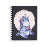Vprint Unicorn With Donut Spiral Wiro Unruled Blank Pages Notebook Diary Journal Drawing Book SizeA5(6X9 Inches) (Unicorn With 