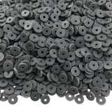 5000pcs Dark Gray Clay Beads Polymer Clay Heishi Flat Round Spacer Beads for Bracelets Earring Necklace Making DIY Handmade Craf