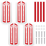 Therwen 4 Sets 3D Fire Extinguisher Sign Arrow Down Fire Projection Wall Sign 12x4, Aluminum Panel, with Pre Drilled Mounting Ho