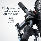 Schwinn Bike Wire Basket, Easy Quick Release Handlebar Mount, Weatherproof, Fits Most Adult Bikes, Bicycle Accessories, Medium,
