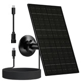 Zivif Solar Panel for Security Camera, 7W Solar Charger with Micro USB & USB-C Port, IP65 Waterproof USB C Solar Panel for 5V Re