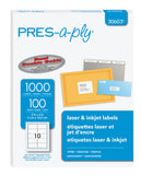 PRESaply Laser Labels, 2 x 4 Inch, White, 1000 Count (30603)