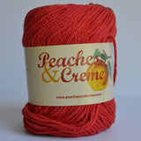 Spinrite Peaches & Creme (Cream) Cotton Yarn Red 2.5 oz
