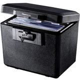 SentrySafe Black Fireproof Document Box with Key Lock, Safe Secures Files and Documents for Home or Office, 0.61 Cubic Feet, 13.