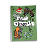 Sole Inspired Happy Birthday Hiker | Adventurer Birthday Card | Hiking and Camping Outdoors Card