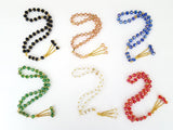 6 Pack Tasbih Prayer 33ct Worry Beads Misbaha Islamic Gift Ramadan Gift Eid Gift Allah Rosary Bulk Islamic Crystal Prayer Beads(