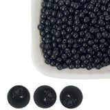 4mm Black Glass Beads Bulks- 2000pcs 5/32 inch-Sparkling Round Space Smooth & Durable Beads for Bracelets,Necklaces, Earrings, J