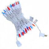 JinBest Red White and Blue Christmas Lights, UL Certified and Commercial Grade 100 LED Christmas Decorations String Lights, for 