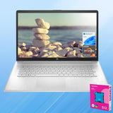HP Essential 17.3 FHD Daily Laptop, 1920 x 1080 60Hz, AMD Ryzen 5 5500U, 32GB RAM, 1TB SSD, Bundle with ADATA External 512GB SSD