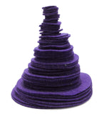 Playfully Ever After Dark Purple Craft Felt Circles (Mixed Size Pack 56pc)