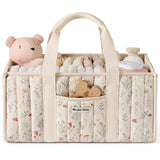Blissful Diary Leaf Diaper Caddy Organizer, Stylish Nursery Storage Basket, Gift for Baby Shower, Newborn Essentials, Sage Leaf