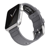 Archer Watch Straps - Canvas Straps for Apple Watch (Slate Gray, Silver, 44/45/46/49mm)