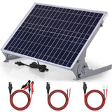 SUNER POWER 30W 12V Solar Battery Charger Maintainer, Built-in Smart MPPT Charge Controller, Adjustable Mount Bracket, Waterproo