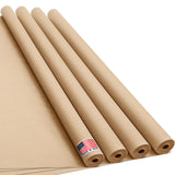 Paclord 48 x 1200 (100 ft) Natural Kraft Paper Roll (Value Pack - 4 Rolls) - Made in USA, 100% Recyclable Brown Packing Paper 