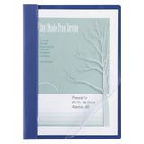 ACCO 26102 Vinyl Report Cover, Prong Clip, Letter, 1/2Inch Capacity, Clear Cover/Blue Back