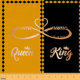 Erosebridal Valentine's Day Custom Upholstery Fabric by The Yard Her King and His Queen Decorative Fabric Love Forever Orange an