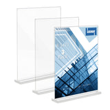 Lechay 3 Pack Acrylic Sign Holder, 8.5 x 11 inches Clear Table Menu Display Stand Desktop Display Stand Paper Holder Table Top S