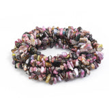 31 inches Chip Stone Loose Gemstones Beads Drilled Strand for Jewelry Making (Colourful Tourmaline)