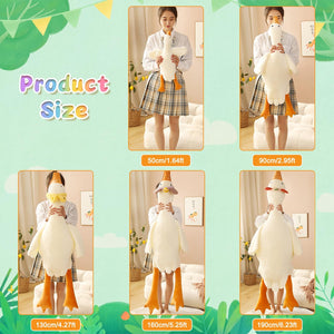 CottonStar Goose Stuffed Animal 51 Inch Plush Doll Toy, Cute Duck Plush Cushion Soft Huge Plushies Pillow, Gift for Kids and Fri