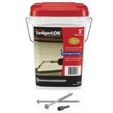 FastenMaster FMLL005B250, 5 Ledgerlok Wood Screws, 250Pk, Gray