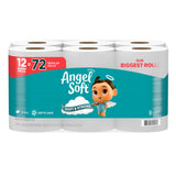 Angel Soft Toilet Paper, 12 Super Mega Rolls = 72 Regular Rolls, Soft and Strong Toilet Tissue