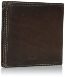Frye mens Logan Antique Pull Up Billfold Leather wallets, Dark Brown, One Size US