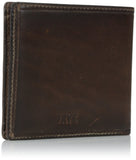 Frye mens Logan Antique Pull Up Billfold Leather wallets, Dark Brown, One Size US