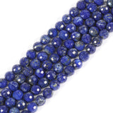 6mm Lapis Faceted Gemstone Round Loose Beads Strand 15.5-16 DIY Jewelry Making