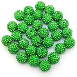12mm Rhinestone Beads 100pcs 12mm Diameter Charms Mix Colors Randomly for Jewelry Making (Clay Green)