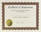 Great Papers! Certificate of Achievement, PrePrinted, Gold Foil, Embossed, 8.5 x 11, 6 Count (930100)