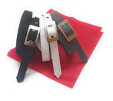 Generic Xxxl Oversize Plus Size Ladies Formal Casual Denim Material Jeans Belt 3Pcs Black White Grey