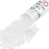 Miyuki Delica Seed Beads - Size 11/0 (1.6 mm), DB0050, Cystal Luster, 7.2 g, Approx. 1440 Beads, Made in Japan