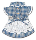 Touchdog I Love Poochi Classical Fashion Plaid Dog Dress, Large, Blue