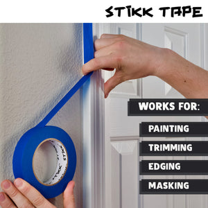 1 Pack 2 inch x 60yd STIKK Black Painters Tape 14 Day Easy Removal Trim Edge Finishing Decorative Marking Masking Tape (1.88 i