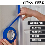 1 Pack 2 inch x 60yd STIKK Black Painters Tape 14 Day Easy Removal Trim Edge Finishing Decorative Marking Masking Tape (1.88 i