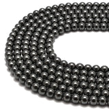 jodaying 10mm Grey Hematite Smooth Round Natural Gematone Loose Beads for Jewelry Making DIY Findings 1 Strand 15