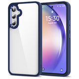 HOOMIL Case for Samsung Galaxy A54, Non-Yellowing, Drop Protection, Anti-Scratch Transparent Hard Back Phone Cover - Clear Blue