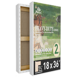 PHOENIX 18x36 Inch 2 Pack Heavy Duty Stretched Canvas - 1 3/4 Thick Large Long Canvas for Painting - Master Series 15 Oz. Gesso 