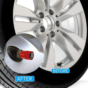 Hisport Hex 016 Red 4pcs Universal Car Tire Valve Stem Caps Air Cover Fit Mazda Accessories