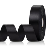 Aoropo Black Satin Ribbon 1 Inch, 60 Yards Fabric Ribbon for Gift Wrapping, Hair, Crafts, Graduation Wreaths, Flower Bouquet, In
