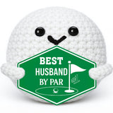 XgiftCreat Gifts for Husband Birthday Anniversary - Best Husband by Par, Funny Wedding Crochet Golf Ball Romantic Present for Hu