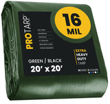 PROTARP Extra Heavy Duty 16 Mil Tarp Cover, Waterproof, UV Resistant, Rip and Tear Proof, Poly Tarpaulin with Reinforced Edges f