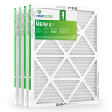 TRIGHTFILTERS 20x24x1 Air Filter 4 Pack, MERV 8 Pleated Dust Defense Air Filters Replacement Air Conditioner HVAC AC Furnace Fil