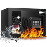 1.8 Cuft Small Fireproof Safe for Home Use, Safe Box Fireproof Waterproof with Programmable Keypad, Spare Keys and Removable She