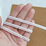6mm/0.24 Tiny White Cotton Lace Trim, Mini Lace Trim, Perfect for Doll Sewing Project, Sewing Craft Supplies (2 Yards)