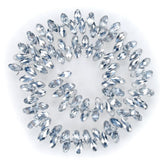 500pcs Czech 12mm Faceted Teardrop Briolette Crystal Glass Beads Pendant Drop Bulk Silver Shade