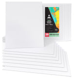 ARTEZA Canvas Boards for Painting, 11 x 14 Inches, Pack of 28, Blank White Canvas Panels for Acrylic, Oil and Gouache Painting