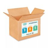 Small Moving & Shipping Boxes 9x6x6 inches (10-Pack) - Extra Strength 200 lb vs Regular - Corrugated Boxes for Packaging for USP