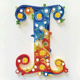MVVMTOP Diamond Painting Kit, 5D DIY Letter I, Special Shape Crystal Artificial Diamond Art Partial Mosaic Handicraft for Beginn
