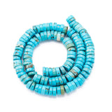 Craftdady 120pcs Blue Friendship Bracelet 8mm Heishi Coin Natural Turquoise Gemstone Loose Beads Flat Round Disc Healing Chakra 